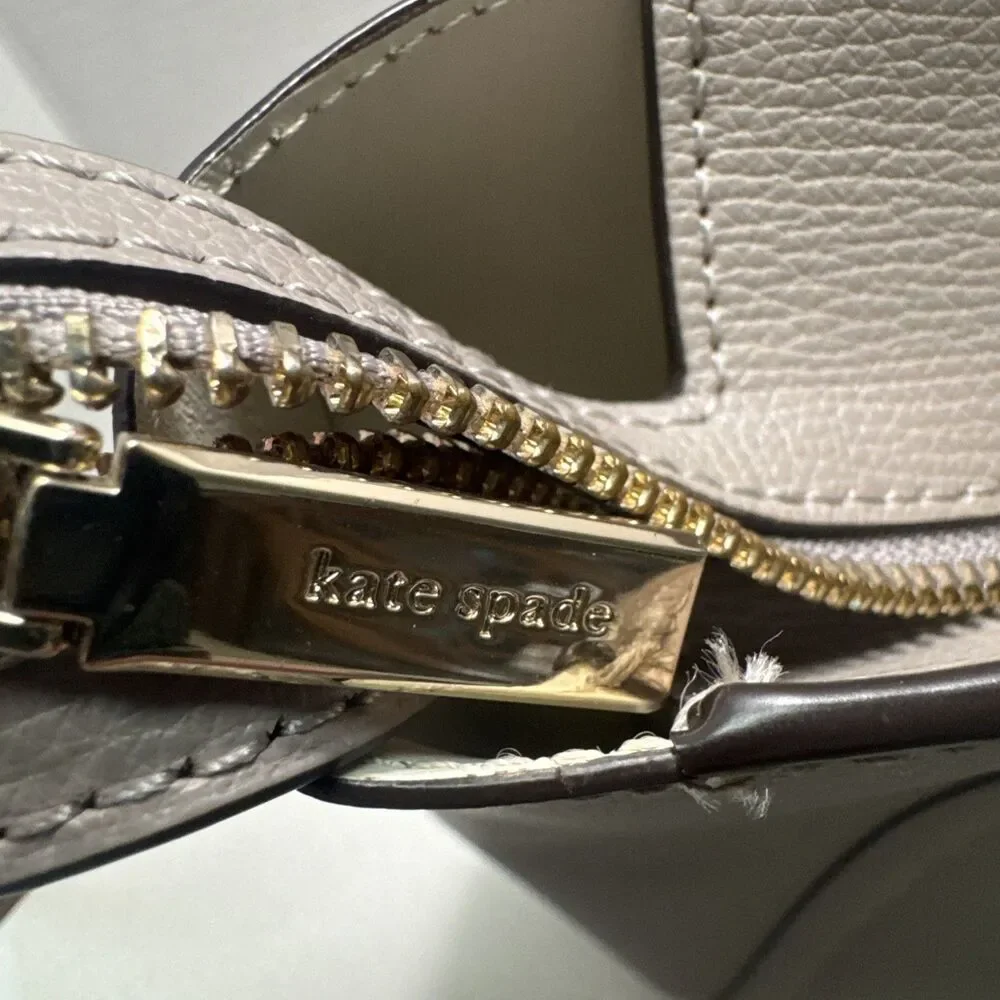 Kate Spade Cara Tote Large Beige (Tusk) Pebbled Leather Shoulder Purse Bag
